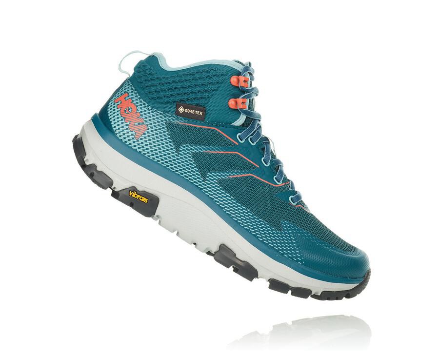 Hoka One One Hiking Boots Womens Turquoise - Toa GORE-TEX - 09673GBNQ